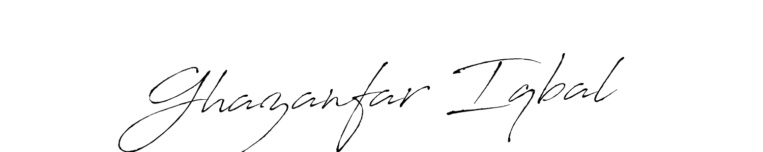 How to make Ghazanfar Iqbal name signature. Use Antro_Vectra style for creating short signs online. This is the latest handwritten sign. Ghazanfar Iqbal signature style 6 images and pictures png