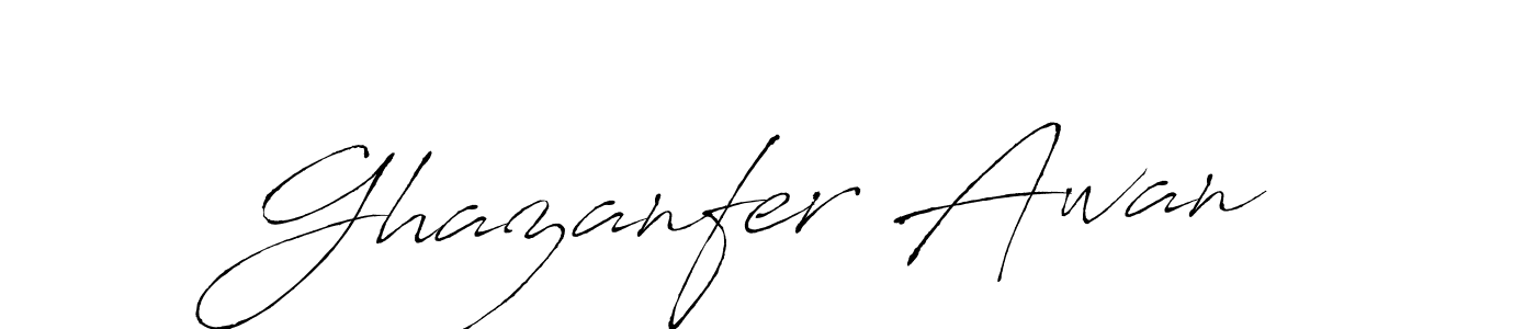 Make a beautiful signature design for name Ghazanfer Awan. With this signature (Antro_Vectra) style, you can create a handwritten signature for free. Ghazanfer Awan signature style 6 images and pictures png