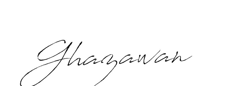 Use a signature maker to create a handwritten signature online. With this signature software, you can design (Antro_Vectra) your own signature for name Ghazawan. Ghazawan signature style 6 images and pictures png