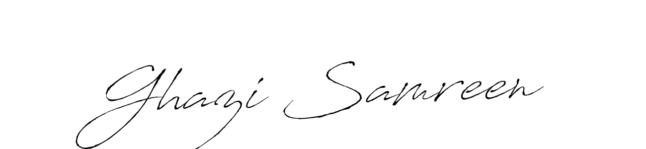 Also we have Ghazi Samreen name is the best signature style. Create professional handwritten signature collection using Antro_Vectra autograph style. Ghazi Samreen signature style 6 images and pictures png