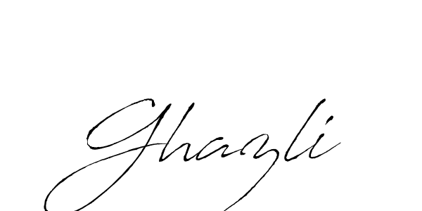 Use a signature maker to create a handwritten signature online. With this signature software, you can design (Antro_Vectra) your own signature for name Ghazli. Ghazli signature style 6 images and pictures png