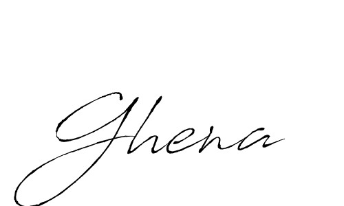 Create a beautiful signature design for name Ghena. With this signature (Antro_Vectra) fonts, you can make a handwritten signature for free. Ghena signature style 6 images and pictures png