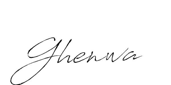 Design your own signature with our free online signature maker. With this signature software, you can create a handwritten (Antro_Vectra) signature for name Ghenwa. Ghenwa signature style 6 images and pictures png