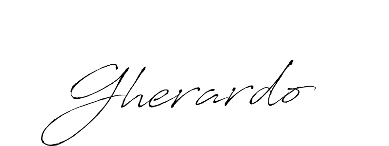 Use a signature maker to create a handwritten signature online. With this signature software, you can design (Antro_Vectra) your own signature for name Gherardo. Gherardo signature style 6 images and pictures png