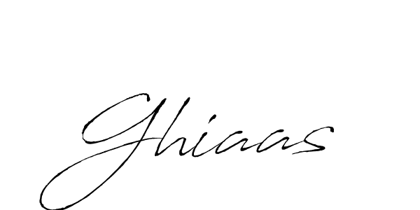 Make a beautiful signature design for name Ghiaas. With this signature (Antro_Vectra) style, you can create a handwritten signature for free. Ghiaas signature style 6 images and pictures png
