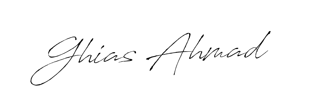 Design your own signature with our free online signature maker. With this signature software, you can create a handwritten (Antro_Vectra) signature for name Ghias Ahmad. Ghias Ahmad signature style 6 images and pictures png