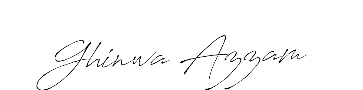 Design your own signature with our free online signature maker. With this signature software, you can create a handwritten (Antro_Vectra) signature for name Ghinwa Azzam. Ghinwa Azzam signature style 6 images and pictures png