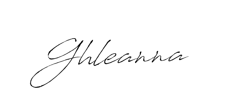Make a beautiful signature design for name Ghleanna. With this signature (Antro_Vectra) style, you can create a handwritten signature for free. Ghleanna signature style 6 images and pictures png