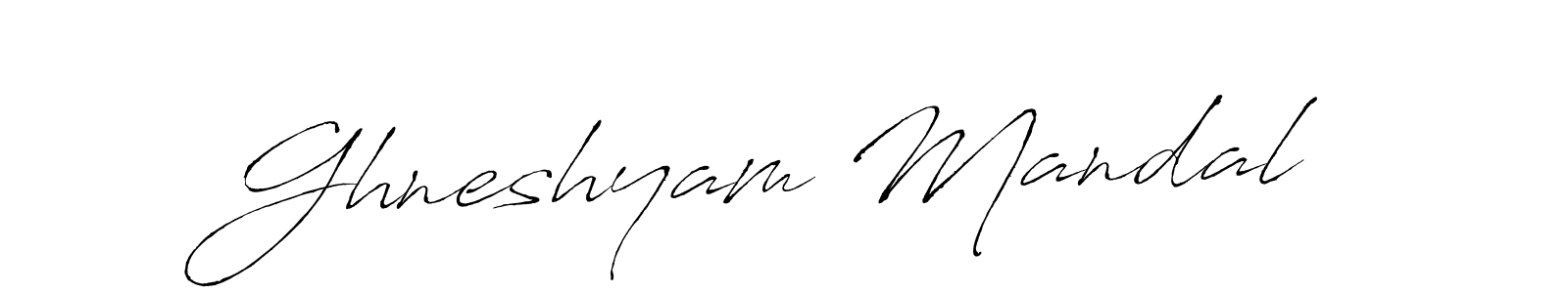 Create a beautiful signature design for name Ghneshyam Mandal. With this signature (Antro_Vectra) fonts, you can make a handwritten signature for free. Ghneshyam Mandal signature style 6 images and pictures png