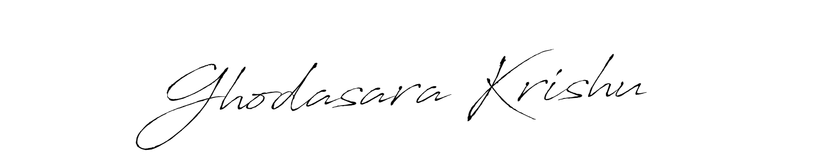 Ghodasara Krishu stylish signature style. Best Handwritten Sign (Antro_Vectra) for my name. Handwritten Signature Collection Ideas for my name Ghodasara Krishu. Ghodasara Krishu signature style 6 images and pictures png