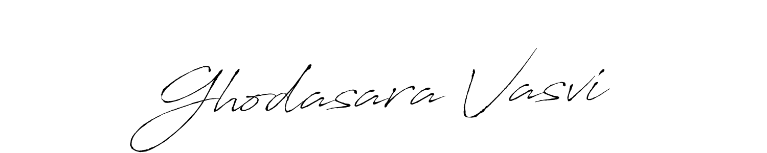 Design your own signature with our free online signature maker. With this signature software, you can create a handwritten (Antro_Vectra) signature for name Ghodasara Vasvi. Ghodasara Vasvi signature style 6 images and pictures png