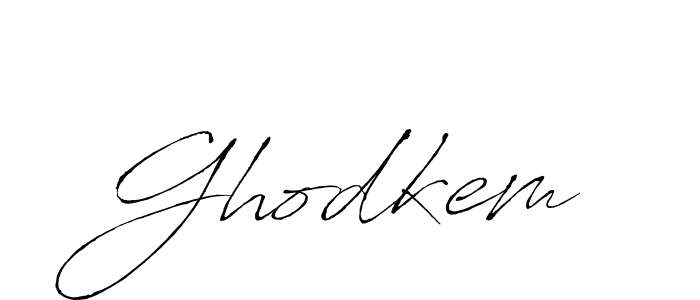 How to make Ghodkem signature? Antro_Vectra is a professional autograph style. Create handwritten signature for Ghodkem name. Ghodkem signature style 6 images and pictures png