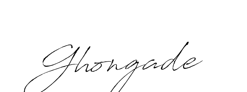 How to make Ghongade signature? Antro_Vectra is a professional autograph style. Create handwritten signature for Ghongade name. Ghongade signature style 6 images and pictures png