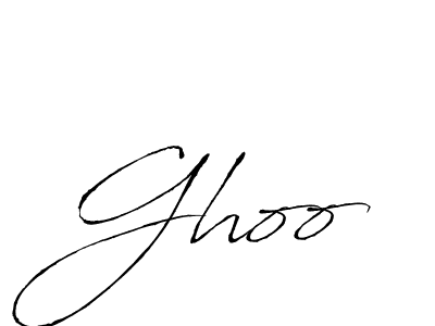 Make a beautiful signature design for name Ghoo. With this signature (Antro_Vectra) style, you can create a handwritten signature for free. Ghoo signature style 6 images and pictures png