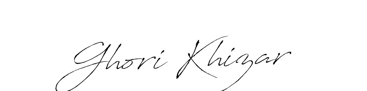 Design your own signature with our free online signature maker. With this signature software, you can create a handwritten (Antro_Vectra) signature for name Ghori Khizar. Ghori Khizar signature style 6 images and pictures png