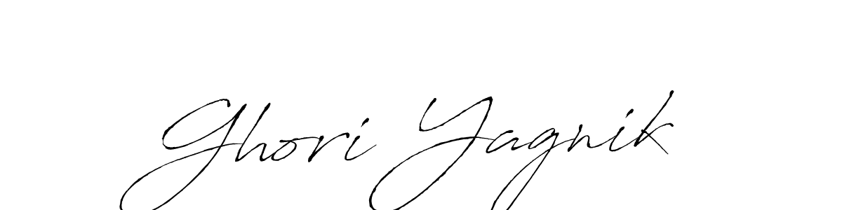 Create a beautiful signature design for name Ghori Yagnik. With this signature (Antro_Vectra) fonts, you can make a handwritten signature for free. Ghori Yagnik signature style 6 images and pictures png