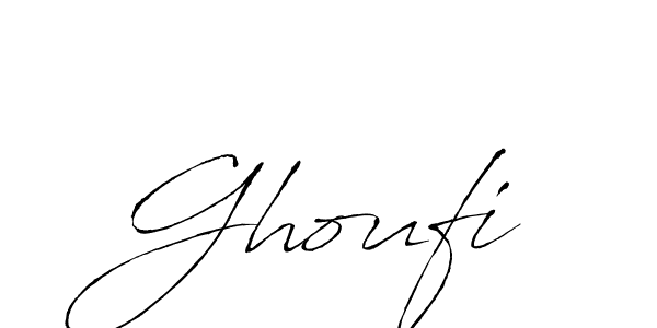 Make a beautiful signature design for name Ghoufi. With this signature (Antro_Vectra) style, you can create a handwritten signature for free. Ghoufi signature style 6 images and pictures png