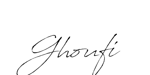 Make a beautiful signature design for name Ghoufi. With this signature (Antro_Vectra) style, you can create a handwritten signature for free. Ghoufi signature style 6 images and pictures png