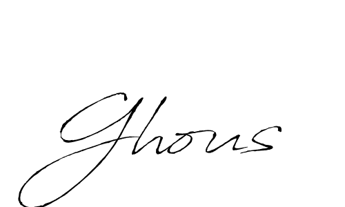 How to make Ghous signature? Antro_Vectra is a professional autograph style. Create handwritten signature for Ghous name. Ghous signature style 6 images and pictures png