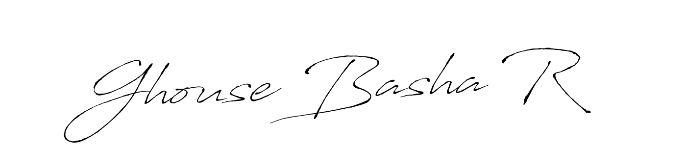 It looks lik you need a new signature style for name Ghouse Basha R. Design unique handwritten (Antro_Vectra) signature with our free signature maker in just a few clicks. Ghouse Basha R signature style 6 images and pictures png