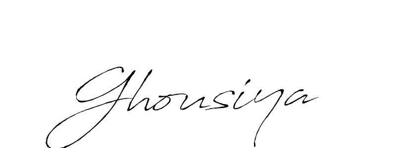 Design your own signature with our free online signature maker. With this signature software, you can create a handwritten (Antro_Vectra) signature for name Ghousiya. Ghousiya signature style 6 images and pictures png