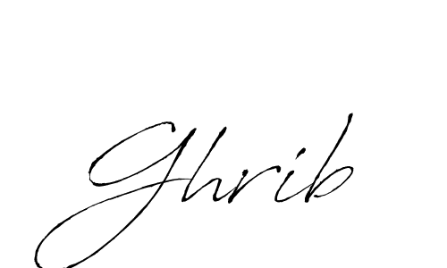 How to make Ghrib signature? Antro_Vectra is a professional autograph style. Create handwritten signature for Ghrib name. Ghrib signature style 6 images and pictures png