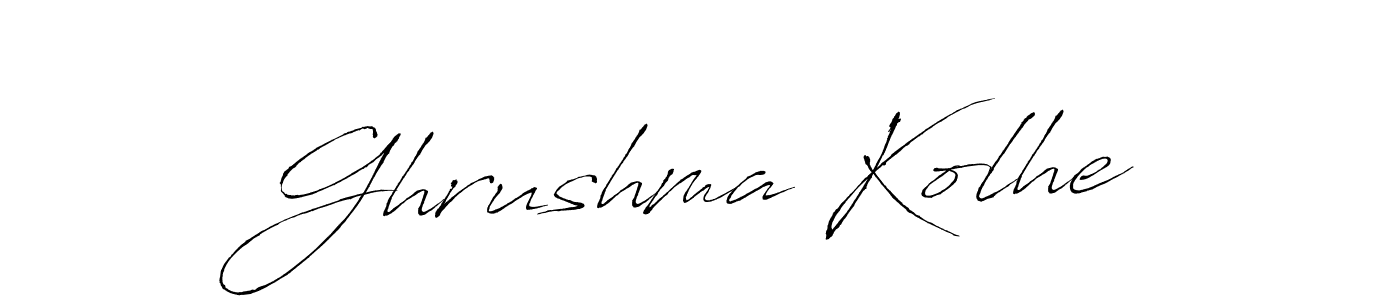 if you are searching for the best signature style for your name Ghrushma Kolhe. so please give up your signature search. here we have designed multiple signature styles  using Antro_Vectra. Ghrushma Kolhe signature style 6 images and pictures png