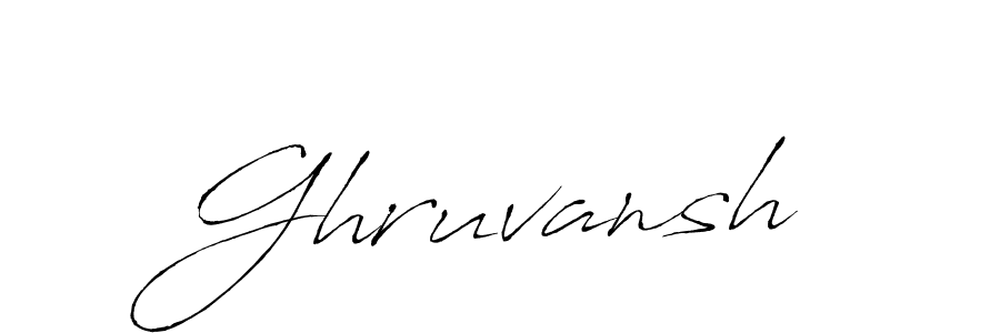 Ghruvansh stylish signature style. Best Handwritten Sign (Antro_Vectra) for my name. Handwritten Signature Collection Ideas for my name Ghruvansh. Ghruvansh signature style 6 images and pictures png