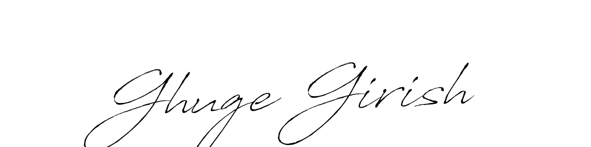 This is the best signature style for the Ghuge Girish name. Also you like these signature font (Antro_Vectra). Mix name signature. Ghuge Girish signature style 6 images and pictures png