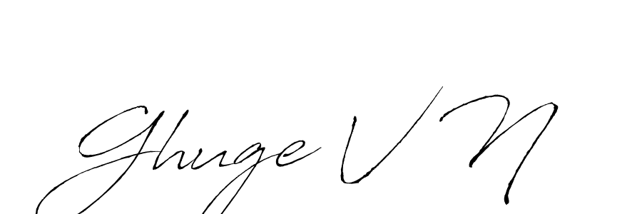 This is the best signature style for the Ghuge V N name. Also you like these signature font (Antro_Vectra). Mix name signature. Ghuge V N signature style 6 images and pictures png