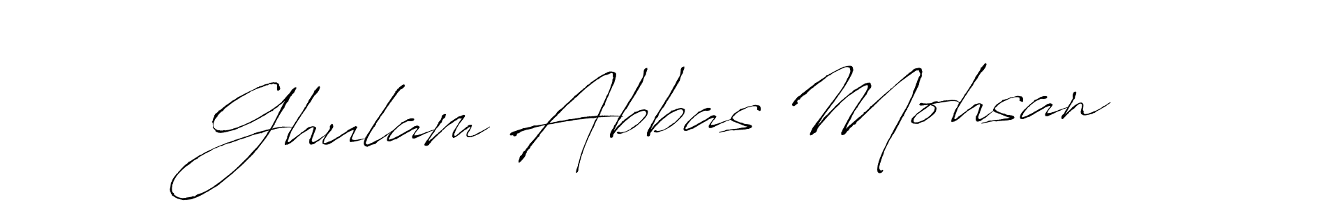 Create a beautiful signature design for name Ghulam Abbas Mohsan. With this signature (Antro_Vectra) fonts, you can make a handwritten signature for free. Ghulam Abbas Mohsan signature style 6 images and pictures png