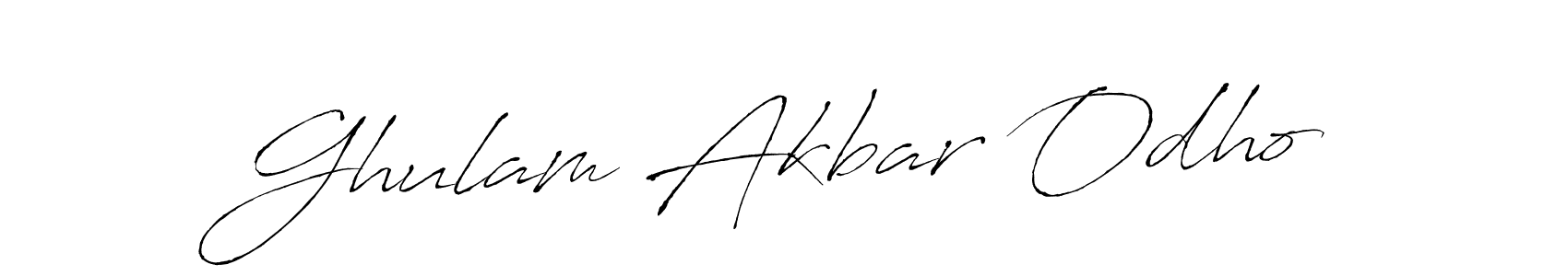 Also we have Ghulam Akbar Odho name is the best signature style. Create professional handwritten signature collection using Antro_Vectra autograph style. Ghulam Akbar Odho signature style 6 images and pictures png