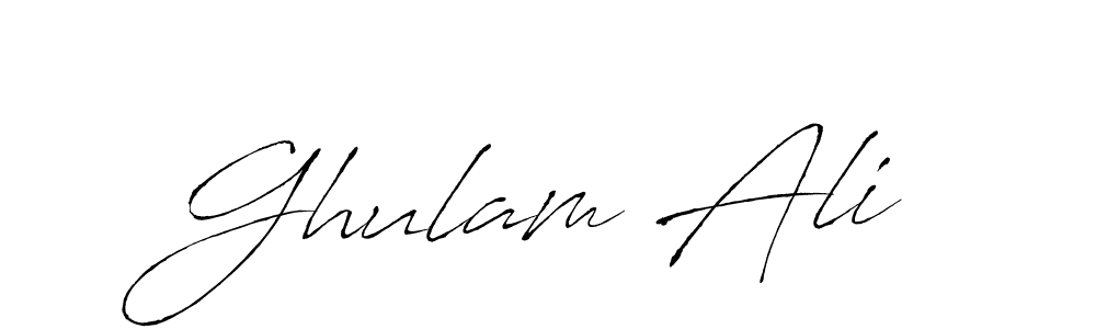 Make a beautiful signature design for name Ghulam Ali. With this signature (Antro_Vectra) style, you can create a handwritten signature for free. Ghulam Ali signature style 6 images and pictures png