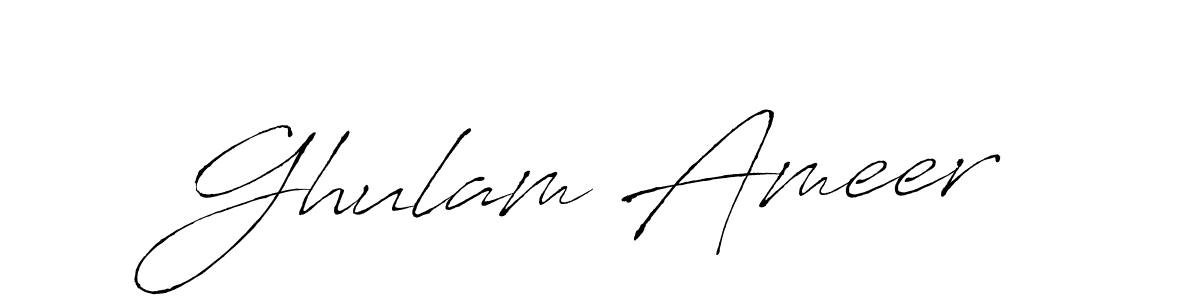 How to make Ghulam Ameer signature? Antro_Vectra is a professional autograph style. Create handwritten signature for Ghulam Ameer name. Ghulam Ameer signature style 6 images and pictures png