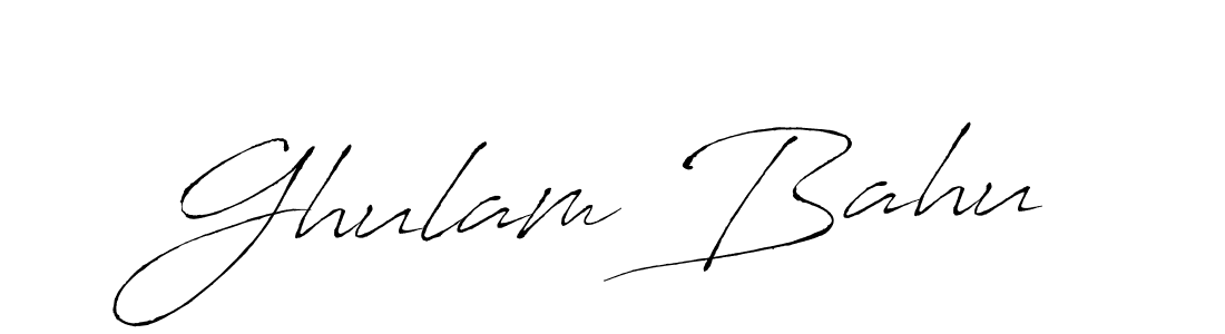 How to make Ghulam Bahu signature? Antro_Vectra is a professional autograph style. Create handwritten signature for Ghulam Bahu name. Ghulam Bahu signature style 6 images and pictures png