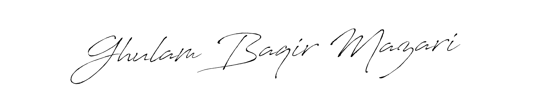 if you are searching for the best signature style for your name Ghulam Baqir Mazari. so please give up your signature search. here we have designed multiple signature styles  using Antro_Vectra. Ghulam Baqir Mazari signature style 6 images and pictures png