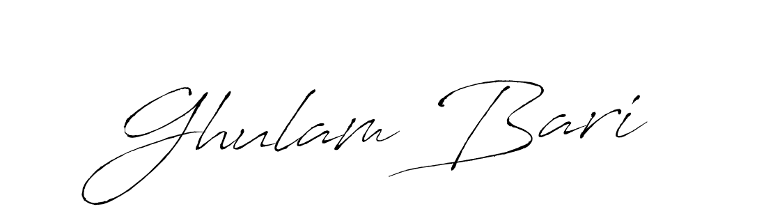 Use a signature maker to create a handwritten signature online. With this signature software, you can design (Antro_Vectra) your own signature for name Ghulam Bari. Ghulam Bari signature style 6 images and pictures png