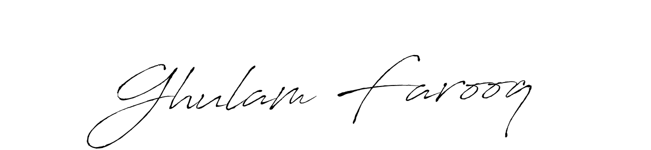 Design your own signature with our free online signature maker. With this signature software, you can create a handwritten (Antro_Vectra) signature for name Ghulam Farooq. Ghulam Farooq signature style 6 images and pictures png