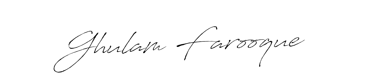 How to make Ghulam Farooque name signature. Use Antro_Vectra style for creating short signs online. This is the latest handwritten sign. Ghulam Farooque signature style 6 images and pictures png