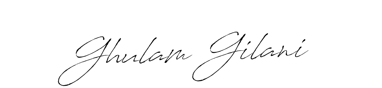 Ghulam Gilani stylish signature style. Best Handwritten Sign (Antro_Vectra) for my name. Handwritten Signature Collection Ideas for my name Ghulam Gilani. Ghulam Gilani signature style 6 images and pictures png