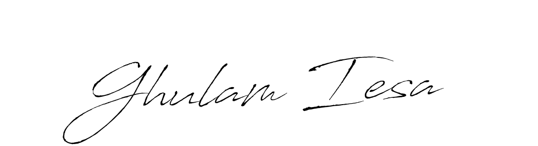 Design your own signature with our free online signature maker. With this signature software, you can create a handwritten (Antro_Vectra) signature for name Ghulam Iesa. Ghulam Iesa signature style 6 images and pictures png