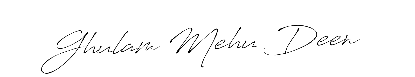 It looks lik you need a new signature style for name Ghulam Mehu Deen. Design unique handwritten (Antro_Vectra) signature with our free signature maker in just a few clicks. Ghulam Mehu Deen signature style 6 images and pictures png