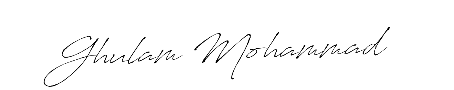Use a signature maker to create a handwritten signature online. With this signature software, you can design (Antro_Vectra) your own signature for name Ghulam Mohammad. Ghulam Mohammad signature style 6 images and pictures png