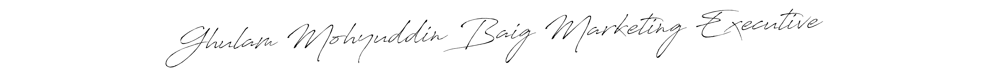 Also we have Ghulam Mohyuddin Baig Marketing Executive name is the best signature style. Create professional handwritten signature collection using Antro_Vectra autograph style. Ghulam Mohyuddin Baig Marketing Executive signature style 6 images and pictures png