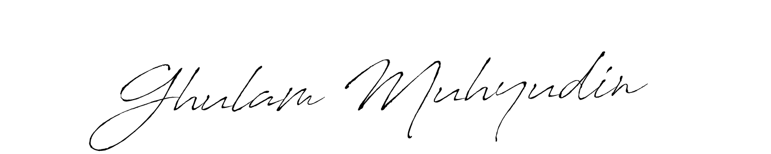 You should practise on your own different ways (Antro_Vectra) to write your name (Ghulam Muhyudin) in signature. don't let someone else do it for you. Ghulam Muhyudin signature style 6 images and pictures png