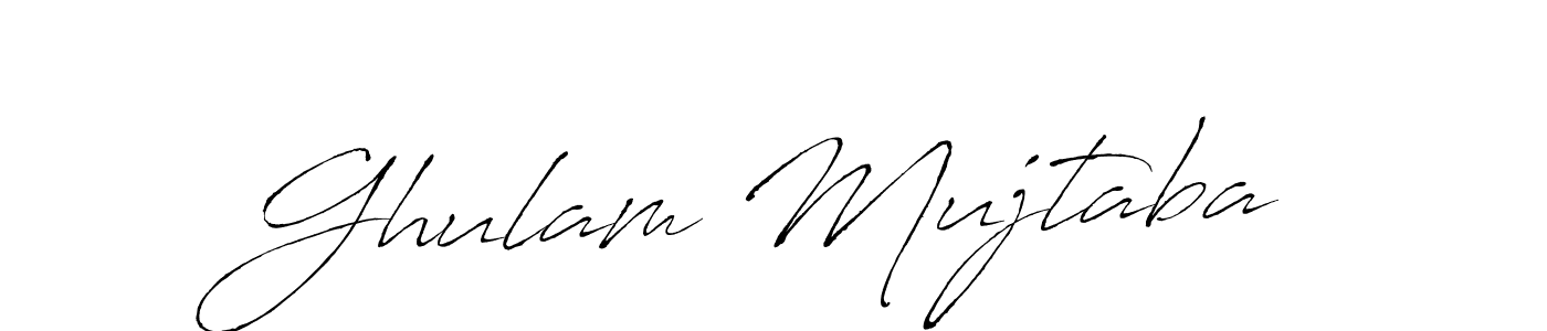 Make a beautiful signature design for name Ghulam Mujtaba. With this signature (Antro_Vectra) style, you can create a handwritten signature for free. Ghulam Mujtaba signature style 6 images and pictures png
