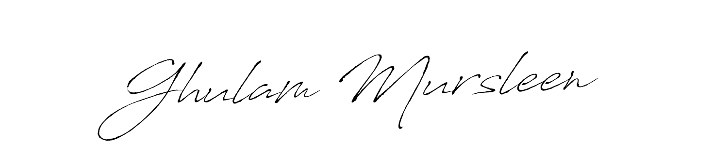 Create a beautiful signature design for name Ghulam Mursleen. With this signature (Antro_Vectra) fonts, you can make a handwritten signature for free. Ghulam Mursleen signature style 6 images and pictures png