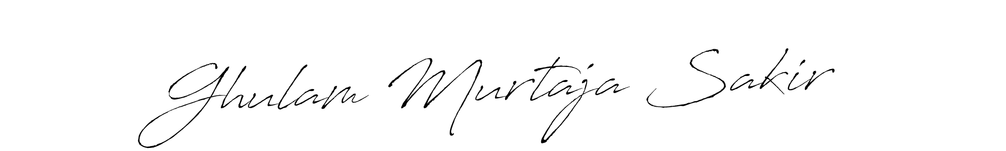 The best way (Antro_Vectra) to make a short signature is to pick only two or three words in your name. The name Ghulam Murtaja Sakir include a total of six letters. For converting this name. Ghulam Murtaja Sakir signature style 6 images and pictures png