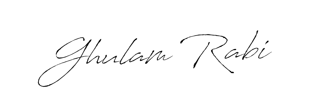 How to make Ghulam Rabi signature? Antro_Vectra is a professional autograph style. Create handwritten signature for Ghulam Rabi name. Ghulam Rabi signature style 6 images and pictures png