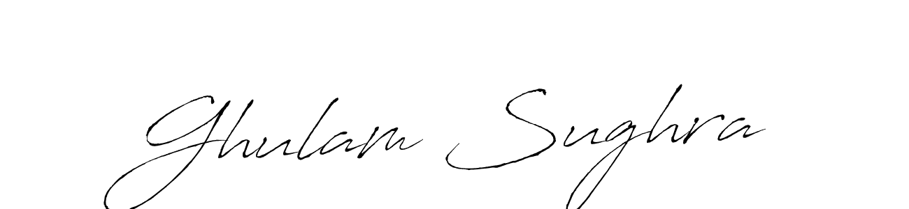 Make a beautiful signature design for name Ghulam Sughra. With this signature (Antro_Vectra) style, you can create a handwritten signature for free. Ghulam Sughra signature style 6 images and pictures png